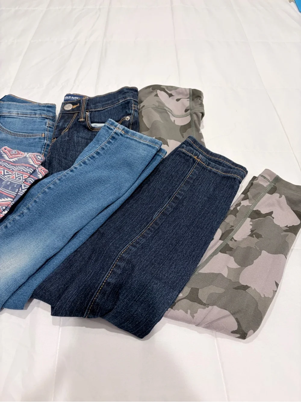 Old Navy Kids Mix - Blue Denim, Black, Camo & Patterned Leggings